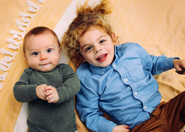 baby and toddler brothers photographed by Philadelphia family photographer