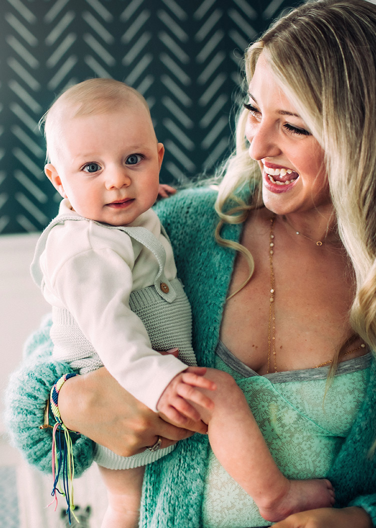 portrait of mother and baby by Philadelphia baby photographer