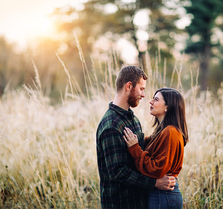 Portrait of engaged couple taken by Philadelphia engagement photographer