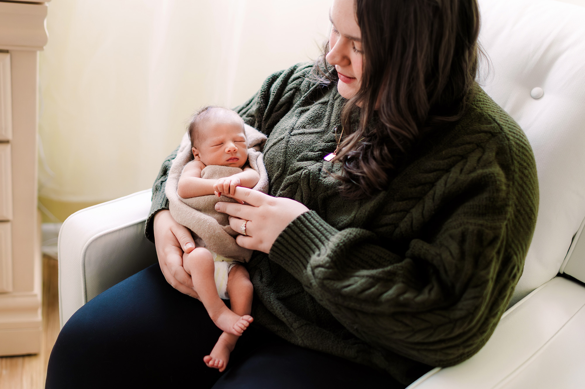mom holding her baby