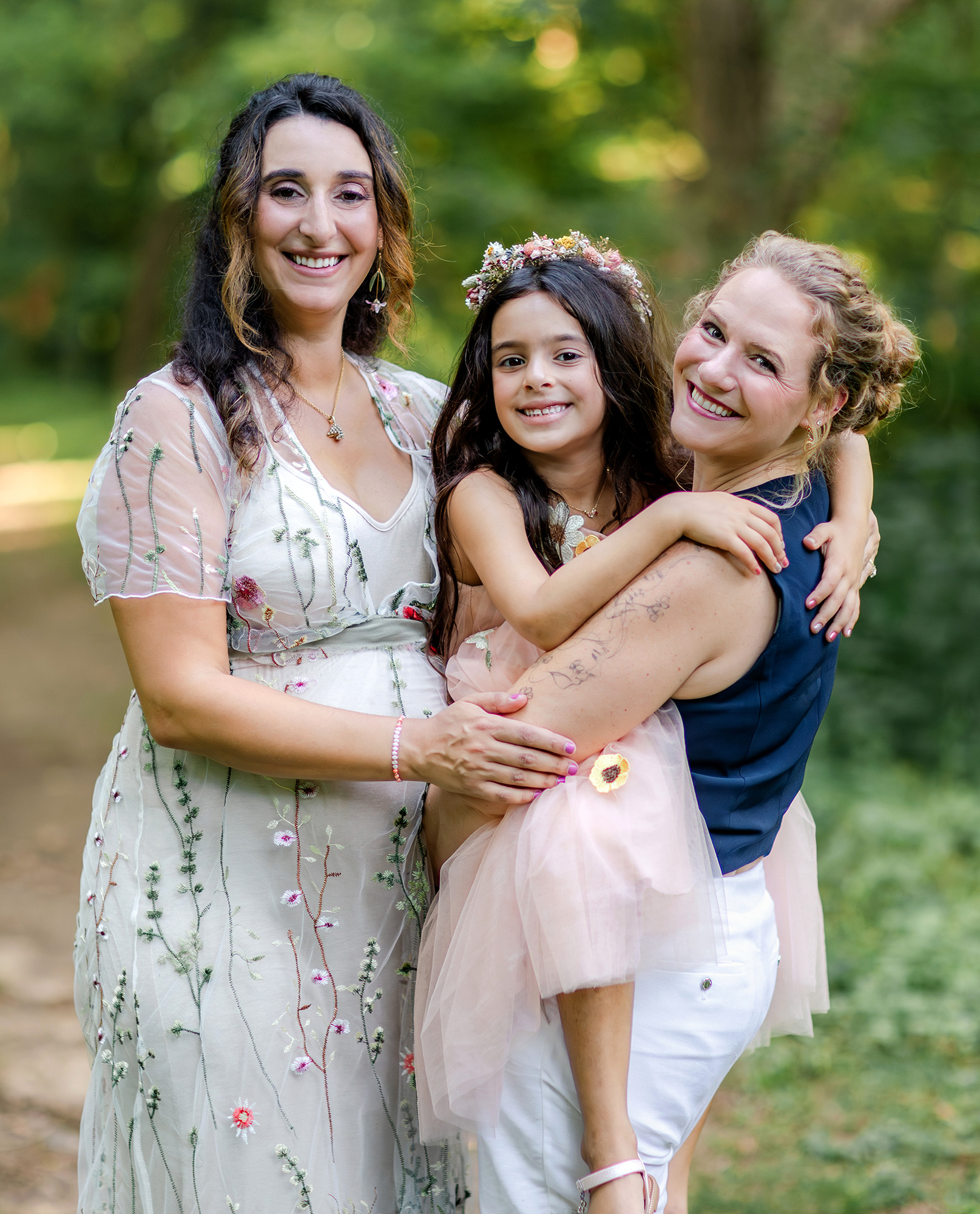 Family wedding portrait from a Wissahickon wedding