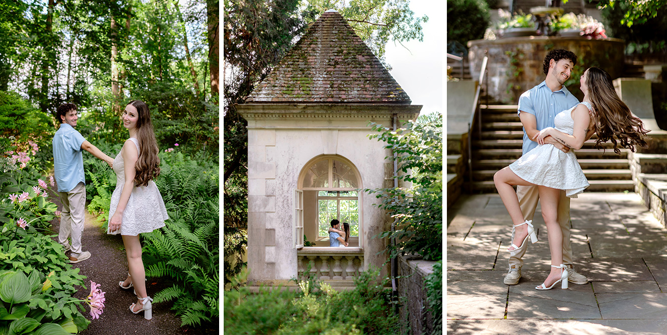3 photos of winterthur gardens in delaware